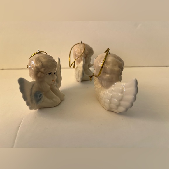 3 ~ Vintage Porcelain Angel Ornaments - Picture 5 of 6
